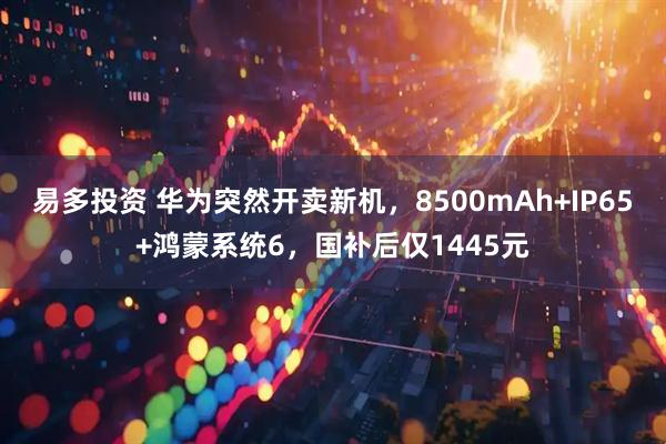 易多投资 华为突然开卖新机，8500mAh+IP65+鸿蒙系统6，国补后仅1445元